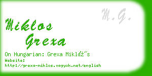 miklos grexa business card